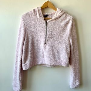 Urban Outfitters Fuzzy Cropped Hoodie